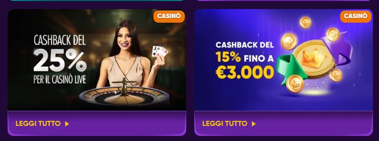 Recupera perdite con cashback